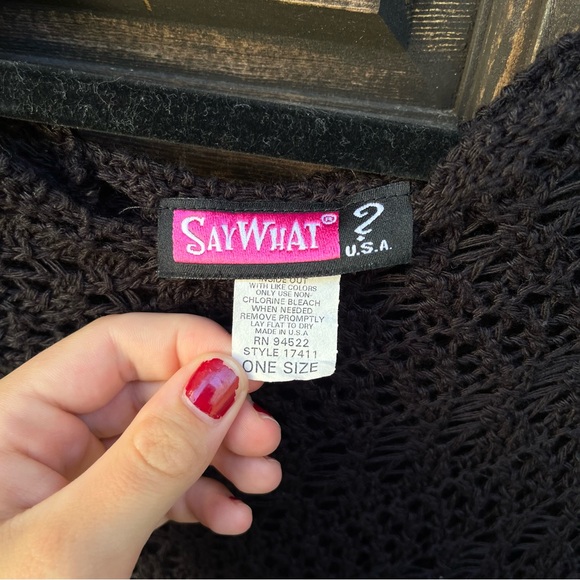 Vintage y2k crochet poncho - Picture 5 of 5